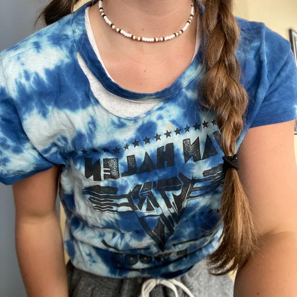 ✨3 for $25✨ American Eagle Van Halen Distressed Tie-Dye Short Sleave Tee - Picture 4 of 6